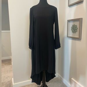 Workhall Okakie Black Long Sleeve Oversized Maxi Dress with Back Detail NWT!